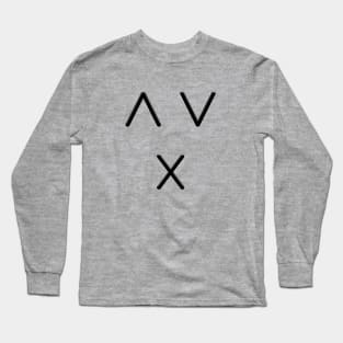 Computer Arrows and a Cross making a cute face Long Sleeve T-Shirt